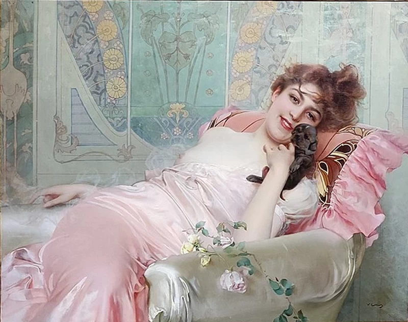 Signora con cagnolino, 1890